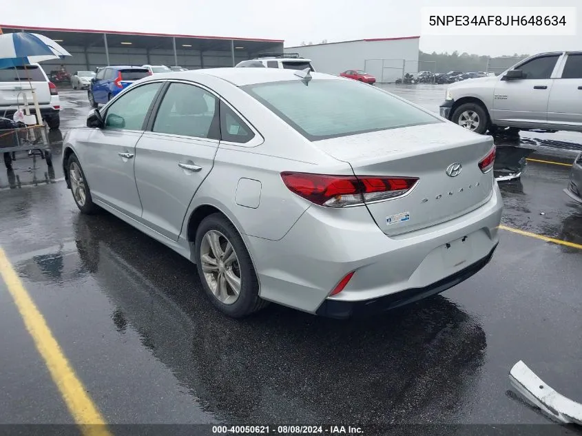 5NPE34AF8JH648634 2018 Hyundai Sonata Sel