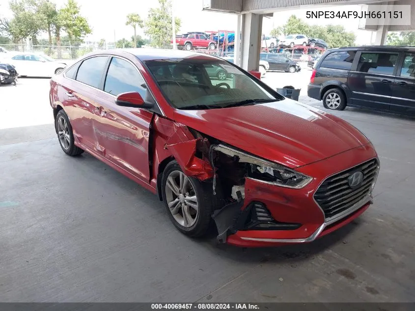 2018 Hyundai Sonata Sel VIN: 5NPE34AF9JH661151 Lot: 40069457