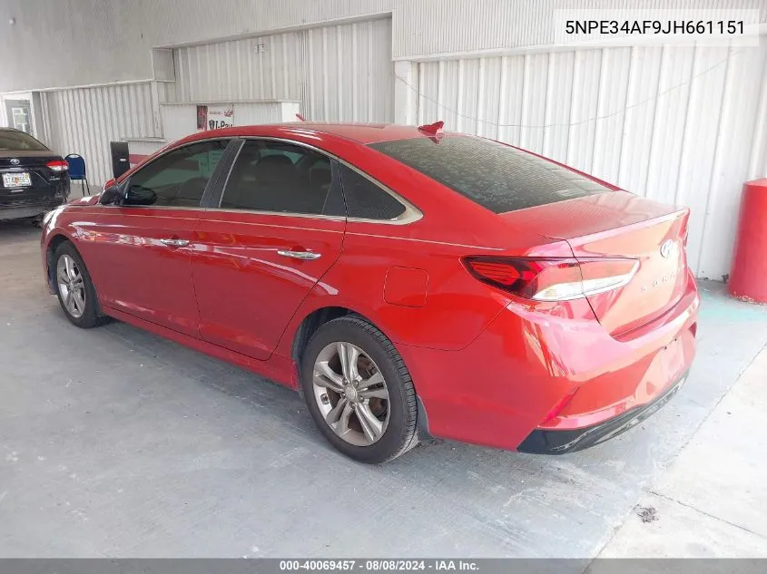 2018 Hyundai Sonata Sel VIN: 5NPE34AF9JH661151 Lot: 40069457