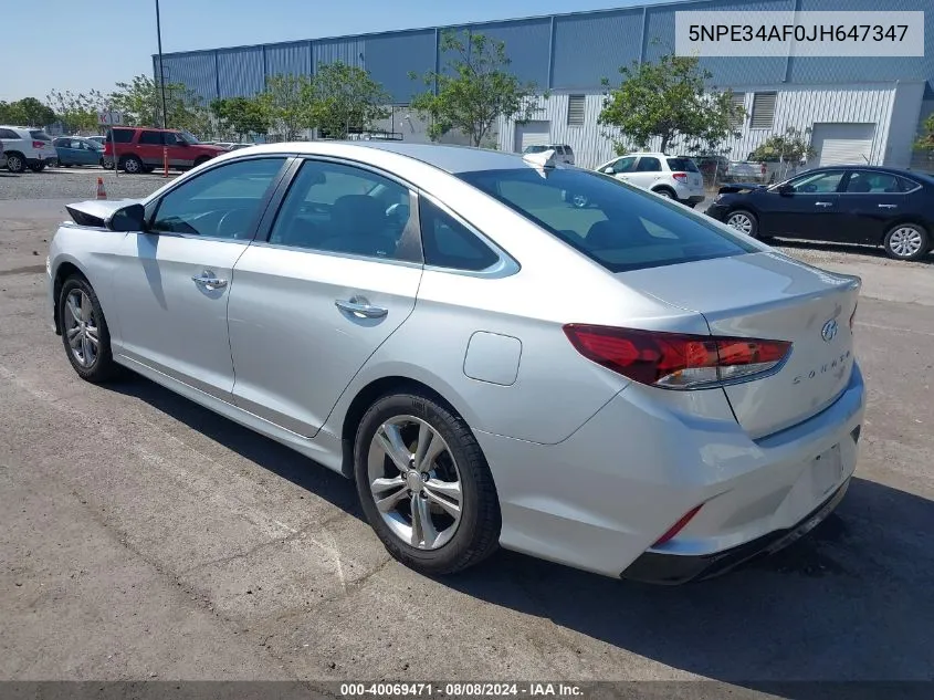 5NPE34AF0JH647347 2018 Hyundai Sonata Sel