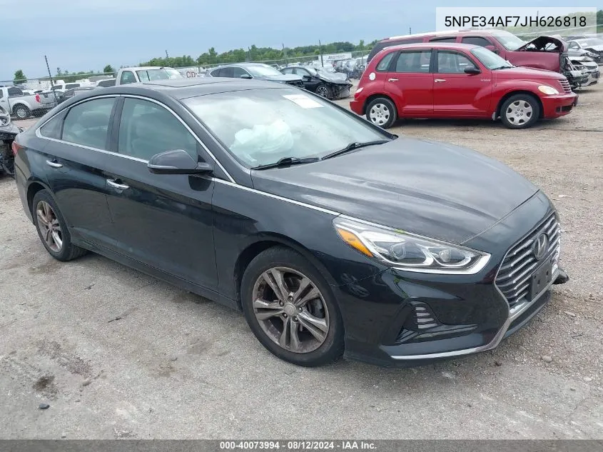 2018 Hyundai Sonata Limited VIN: 5NPE34AF7JH626818 Lot: 40073994