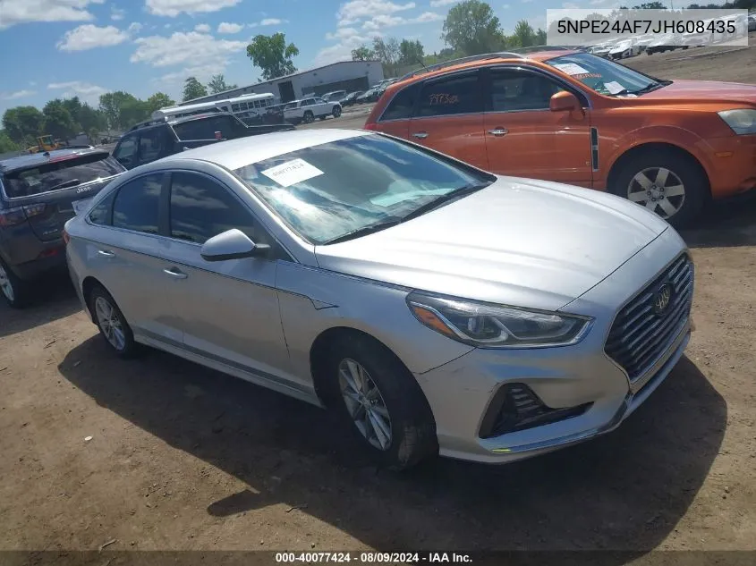 2018 Hyundai Sonata Se VIN: 5NPE24AF7JH608435 Lot: 40077424