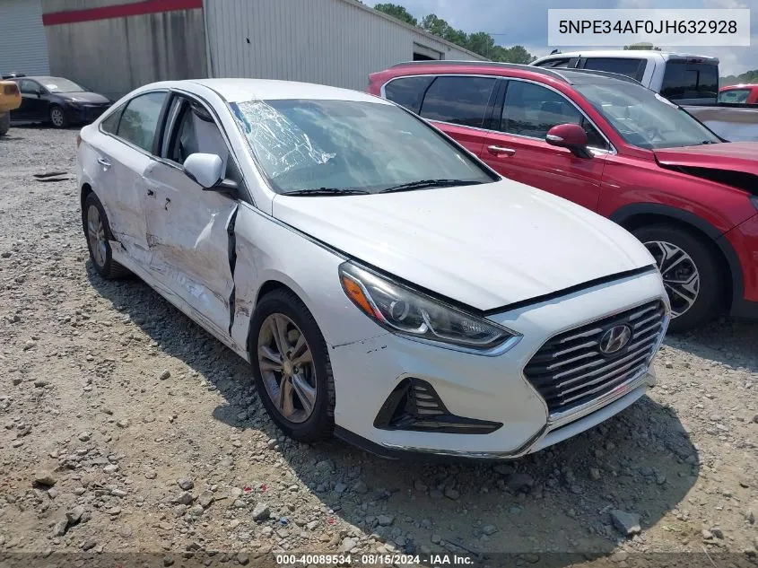 2018 Hyundai Sonata Sel VIN: 5NPE34AF0JH632928 Lot: 40089534