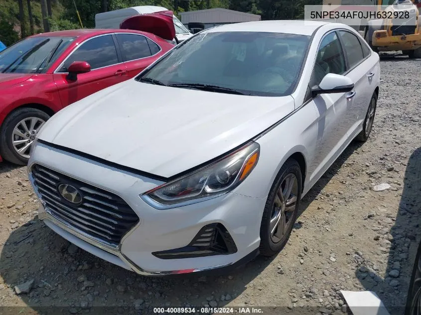 2018 Hyundai Sonata Sel VIN: 5NPE34AF0JH632928 Lot: 40089534