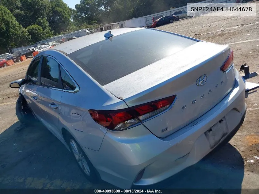 5NPE24AF4JH644678 2018 Hyundai Sonata Se