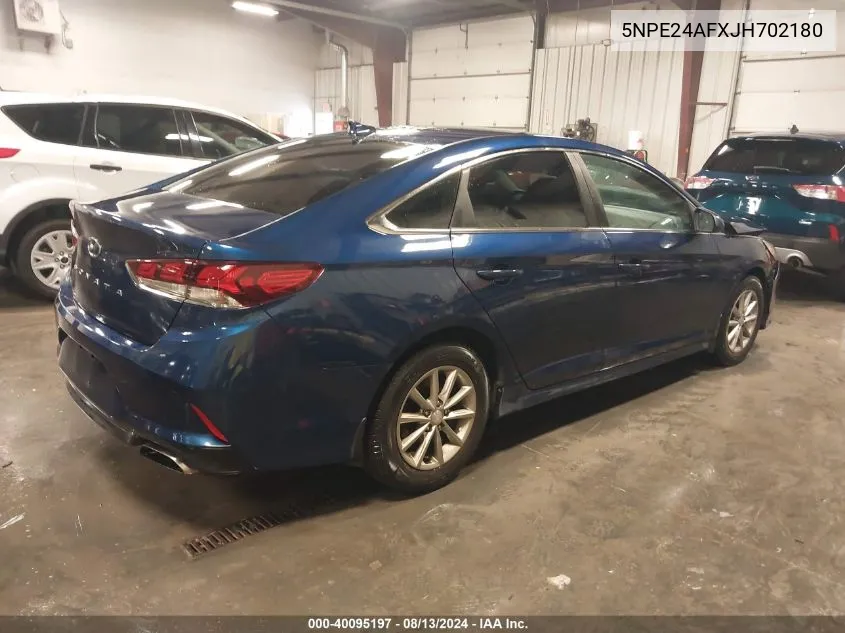 2018 Hyundai Sonata Se VIN: 5NPE24AFXJH702180 Lot: 40095197