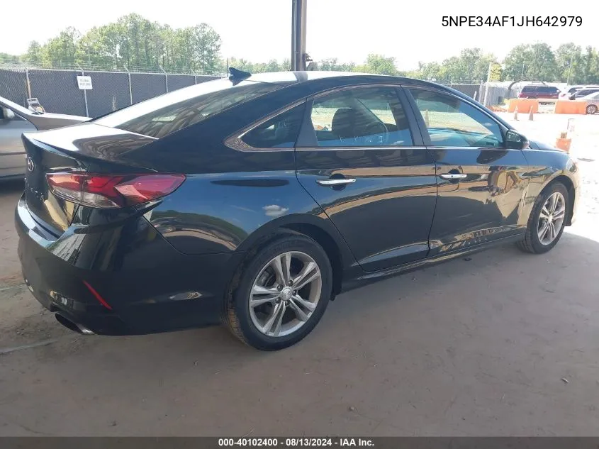 2018 Hyundai Sonata Sel VIN: 5NPE34AF1JH642979 Lot: 40102400