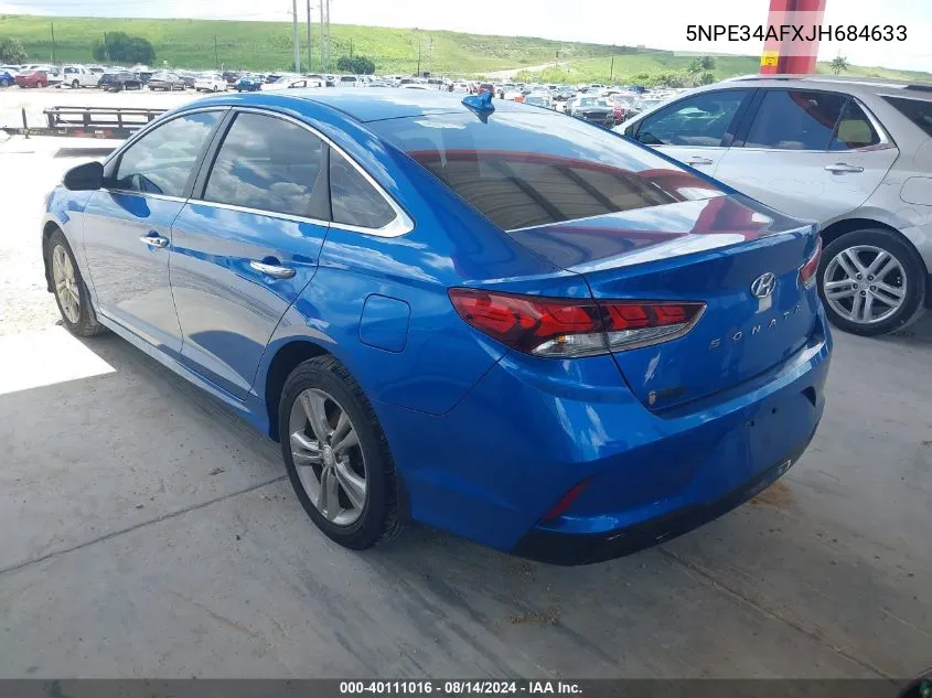 5NPE34AFXJH684633 2018 Hyundai Sonata Sel