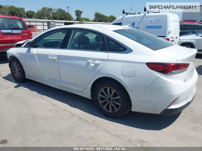 2018 Hyundai Sonata Se VIN: 5NPE24AF0JH692811 Lot: 40118230