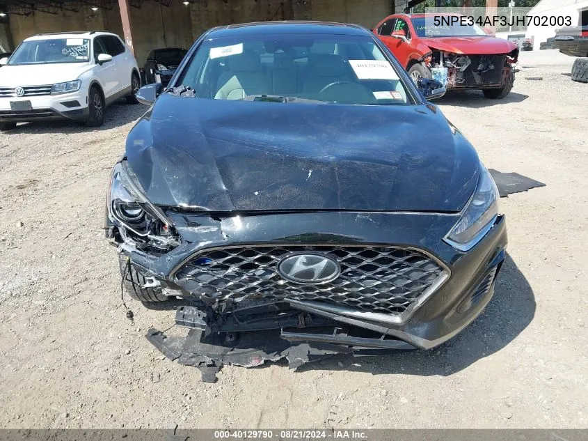 2018 Hyundai Sonata Sport/Limited/Sel VIN: 5NPE34AF3JH702003 Lot: 40129790