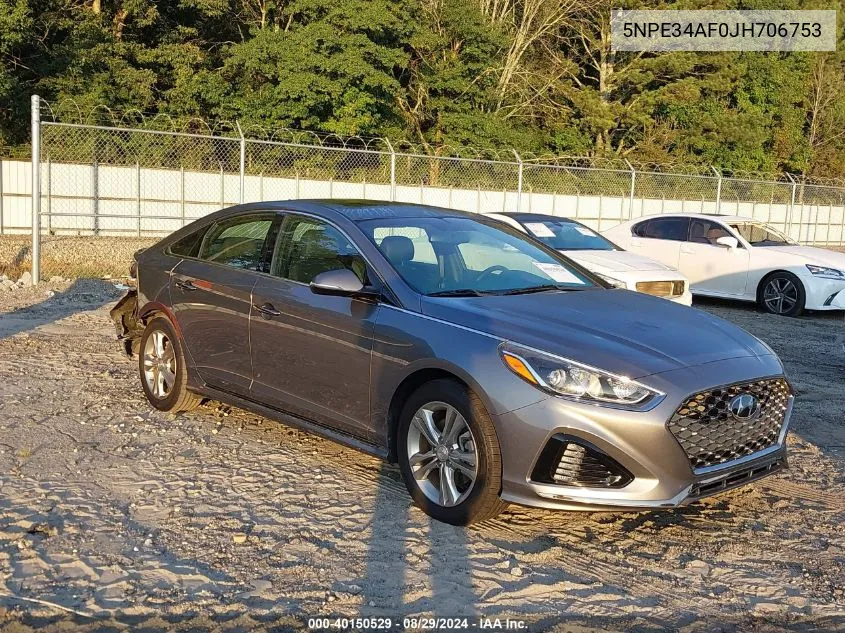 2018 Hyundai Sonata Sport+ VIN: 5NPE34AF0JH706753 Lot: 40150529