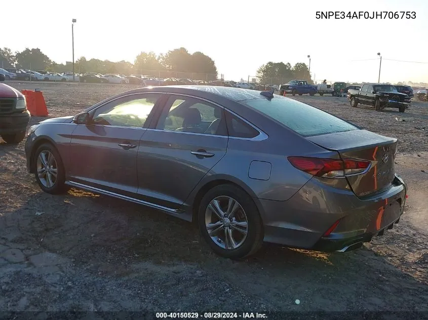 2018 Hyundai Sonata Sport+ VIN: 5NPE34AF0JH706753 Lot: 40150529