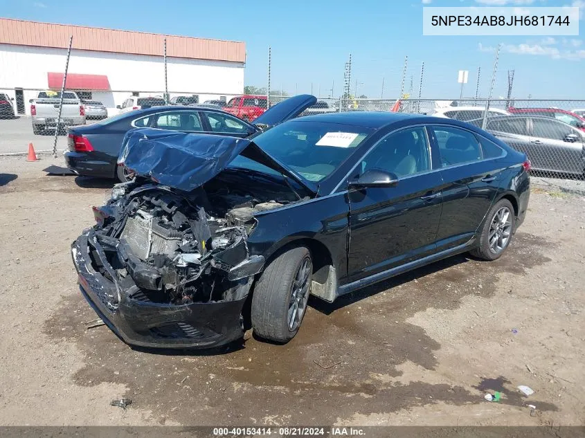 5NPE34AB8JH681744 2018 Hyundai Sonata Sport 2.0T