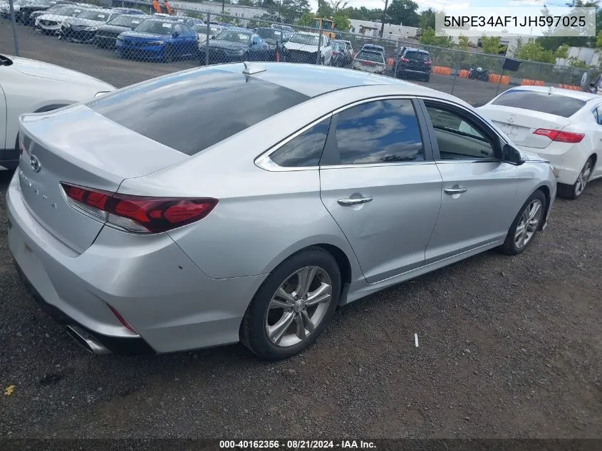 2018 Hyundai Sonata Sel VIN: 5NPE34AF1JH597025 Lot: 40162356