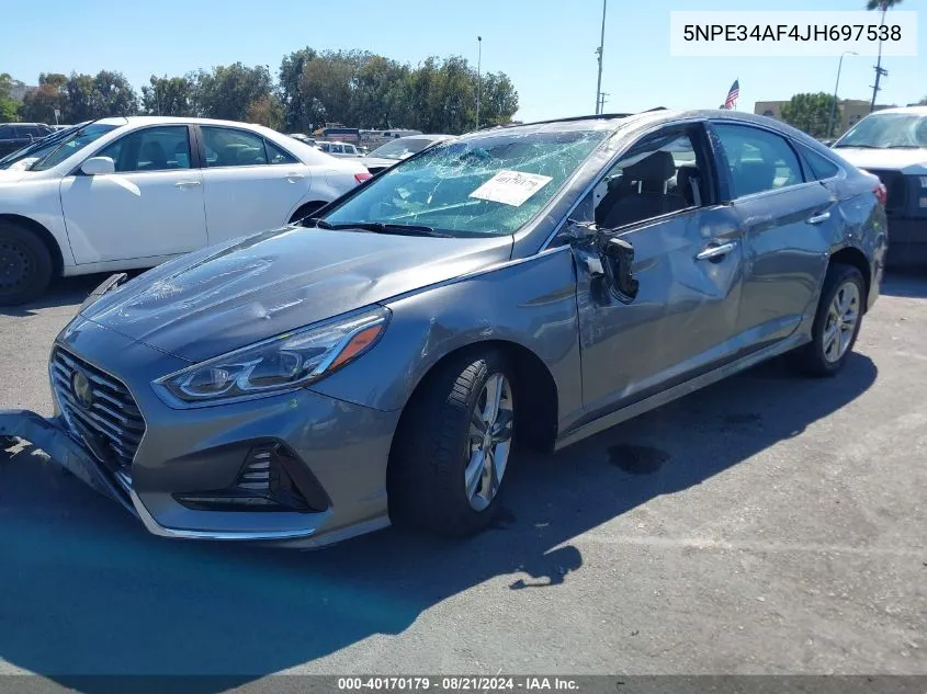 2018 Hyundai Sonata Limited VIN: 5NPE34AF4JH697538 Lot: 40170179