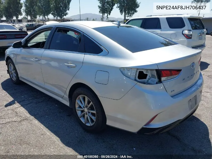 2018 Hyundai Sonata Se VIN: 5NPE24AF8JH706437 Lot: 40185360