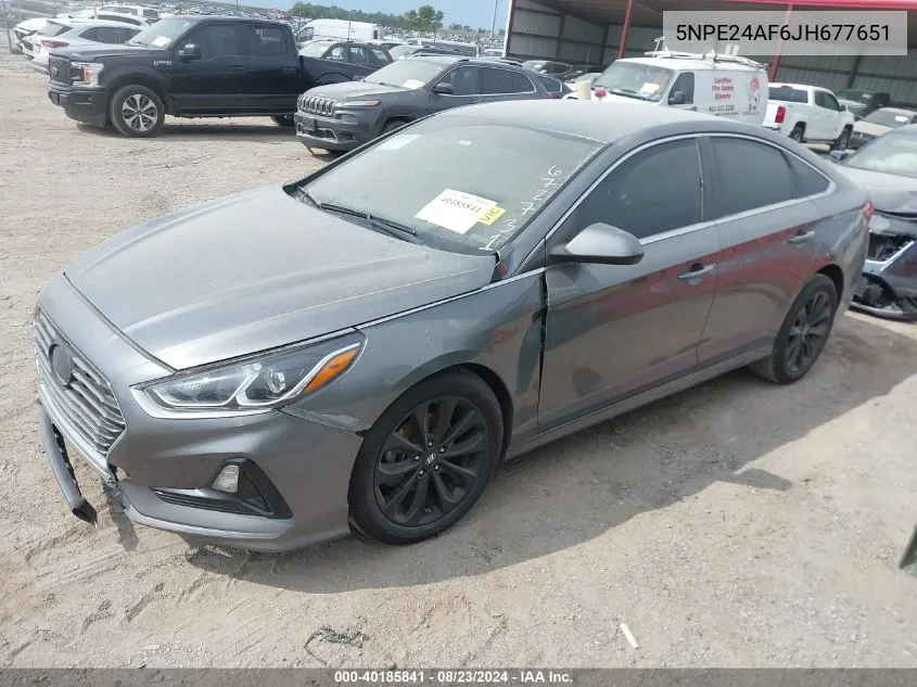 2018 Hyundai Sonata Se VIN: 5NPE24AF6JH677651 Lot: 40185841