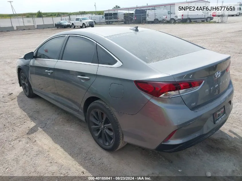 5NPE24AF6JH677651 2018 Hyundai Sonata Se