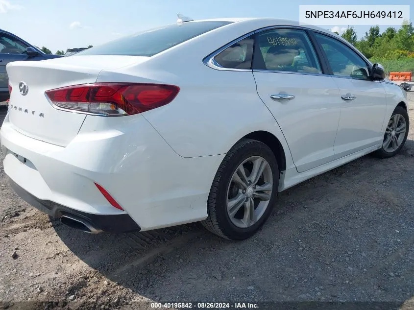 5NPE34AF6JH649412 2018 Hyundai Sonata Sel