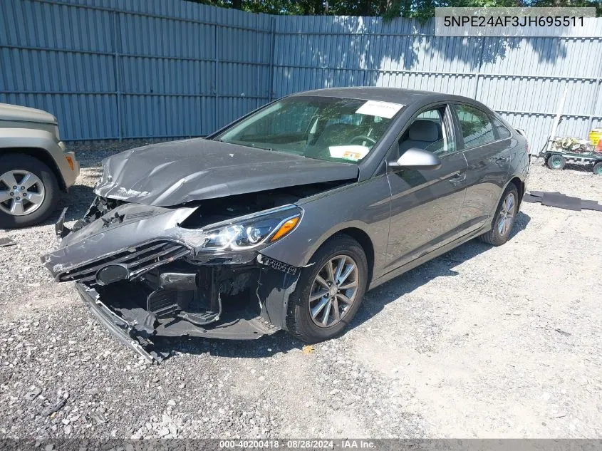 2018 Hyundai Sonata Se VIN: 5NPE24AF3JH695511 Lot: 40200418