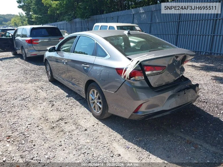 2018 Hyundai Sonata Se VIN: 5NPE24AF3JH695511 Lot: 40200418