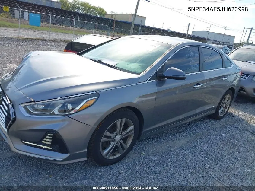 2018 Hyundai Sonata Sel VIN: 5NPE34AF5JH620998 Lot: 40211856