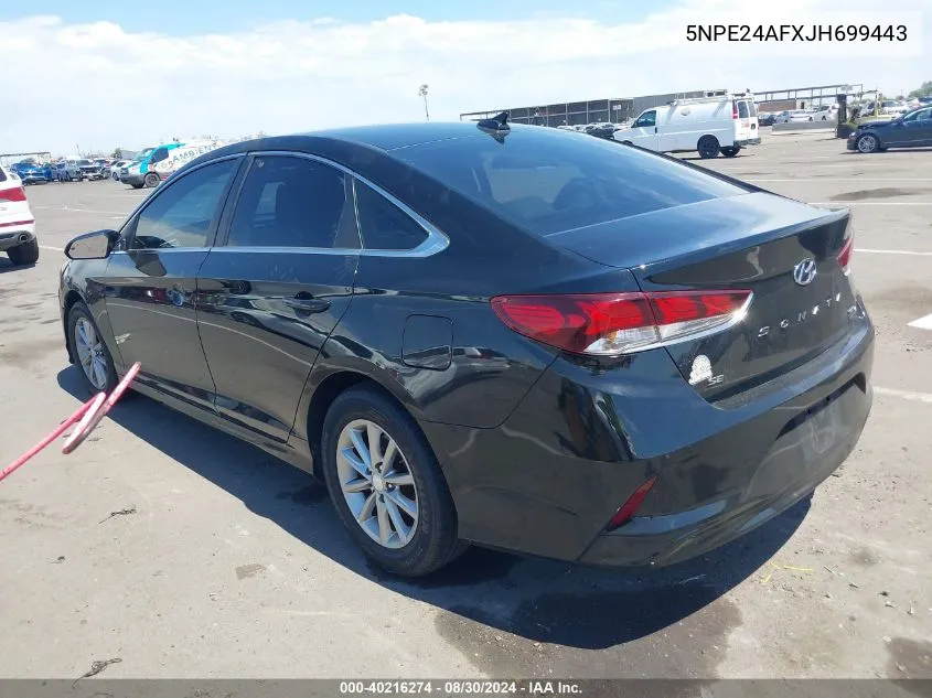 2018 Hyundai Sonata Se VIN: 5NPE24AFXJH699443 Lot: 40450329