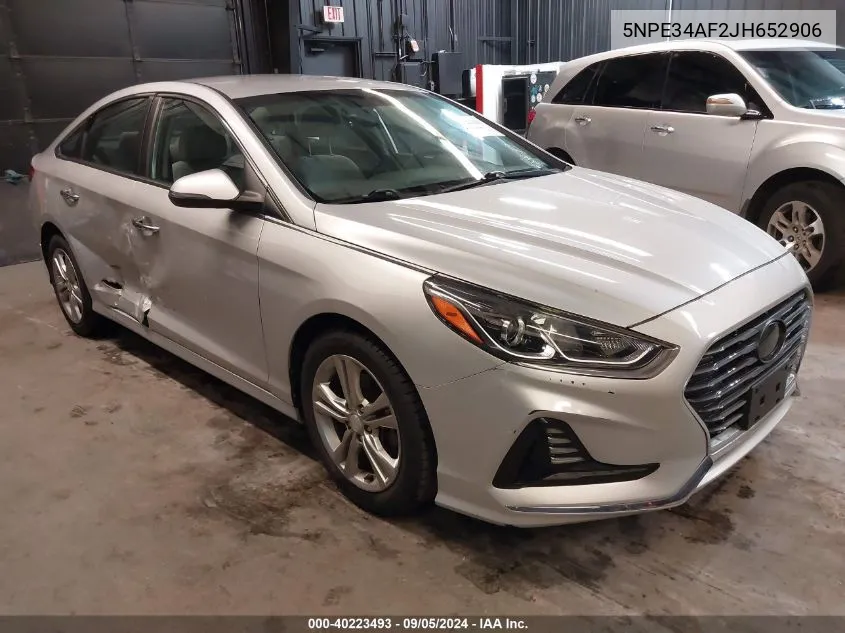 2018 Hyundai Sonata Sel VIN: 5NPE34AF2JH652906 Lot: 40223493