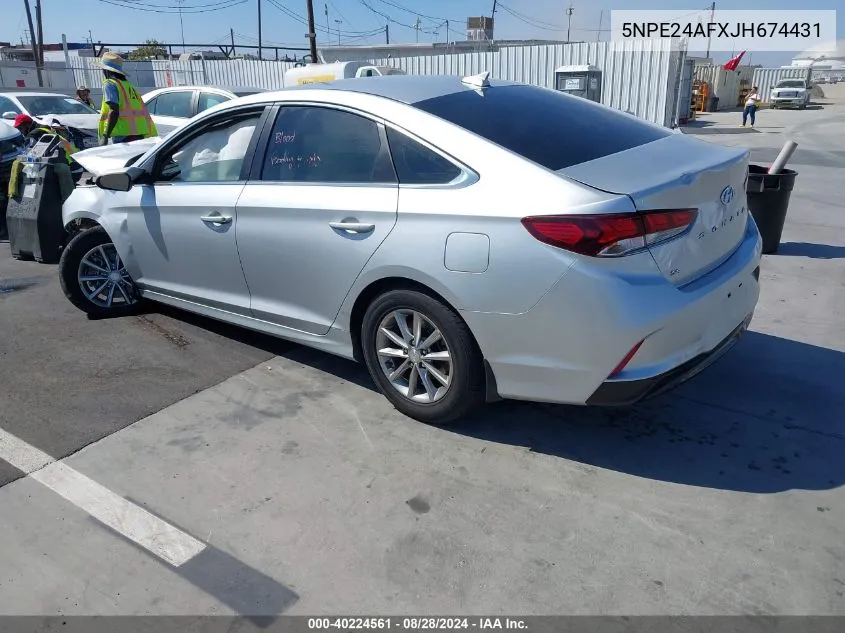 2018 Hyundai Sonata Se VIN: 5NPE24AFXJH674431 Lot: 40224561