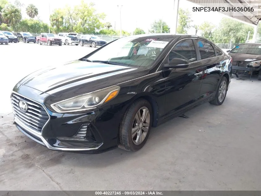 2018 Hyundai Sonata Sel VIN: 5NPE34AF3JH636066 Lot: 40227245