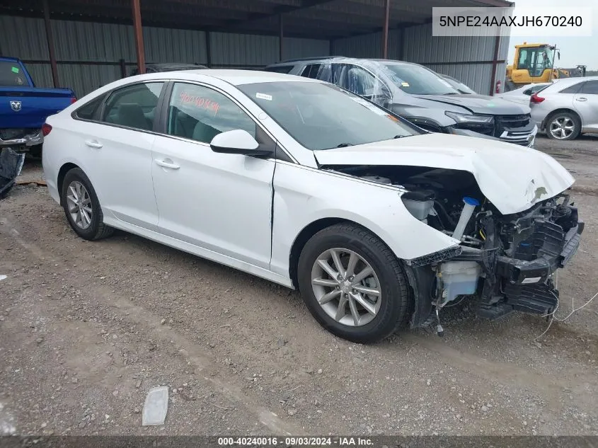 5NPE24AAXJH670240 2018 Hyundai Sonata Eco