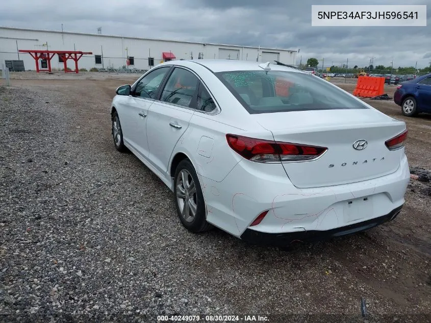 2018 Hyundai Sonata Sel VIN: 5NPE34AF3JH596541 Lot: 40249079