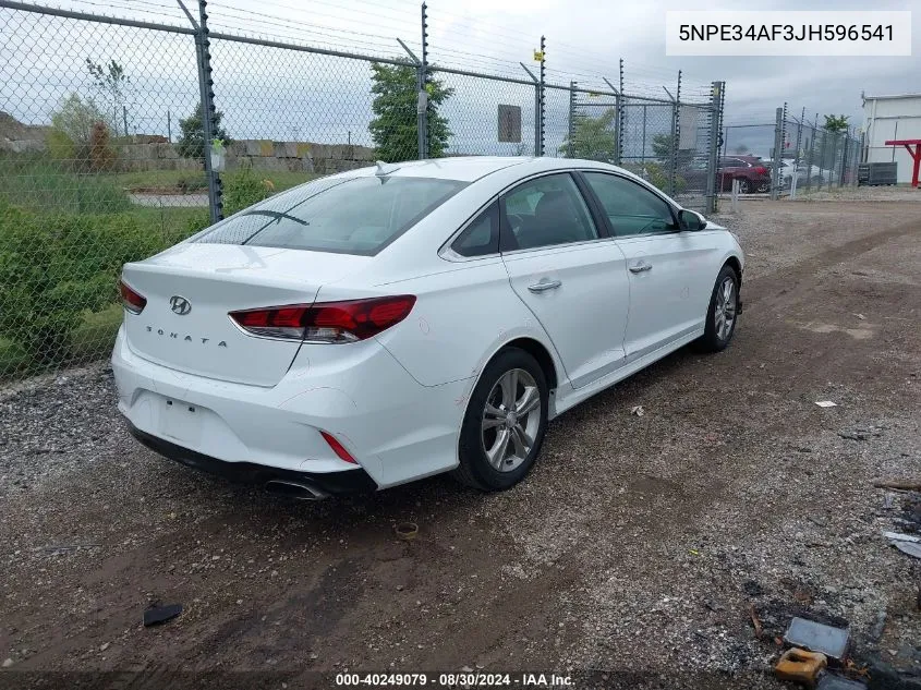 2018 Hyundai Sonata Sel VIN: 5NPE34AF3JH596541 Lot: 40249079