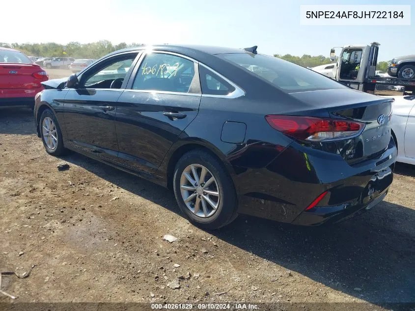 2018 Hyundai Sonata Se VIN: 5NPE24AF8JH722184 Lot: 40261829