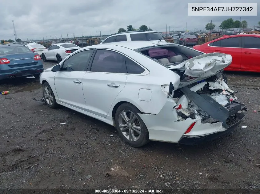 2018 Hyundai Sonata Sport/Limited/Sel VIN: 5NPE34AF7JH727342 Lot: 40268384