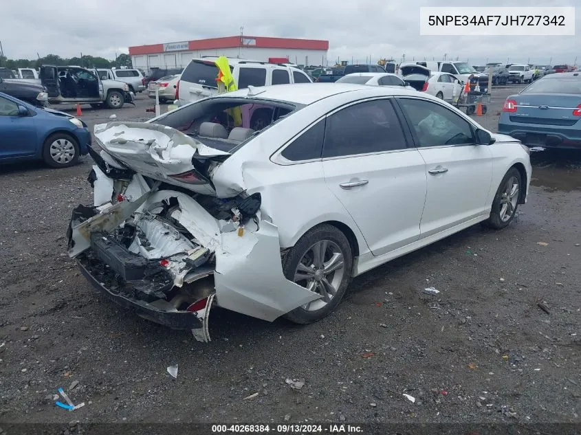 2018 Hyundai Sonata Sport/Limited/Sel VIN: 5NPE34AF7JH727342 Lot: 40268384