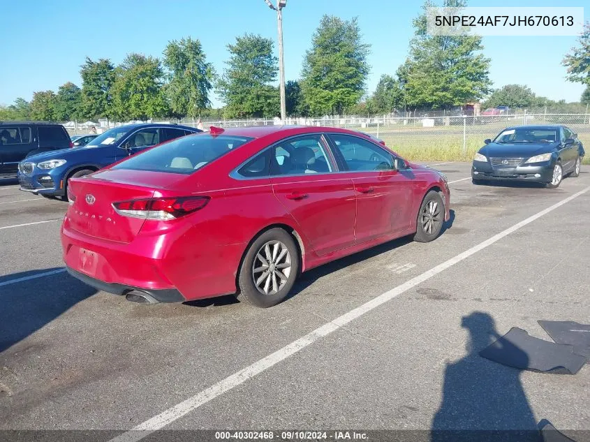 5NPE24AF7JH670613 2018 Hyundai Sonata Se