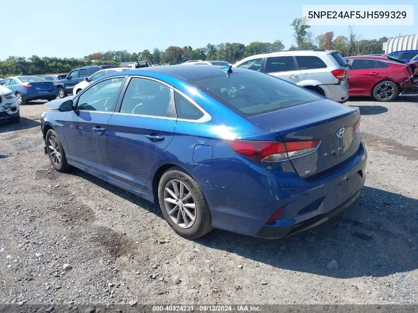 2018 Hyundai Sonata Se VIN: 5NPE24AF5JH599329 Lot: 40324231