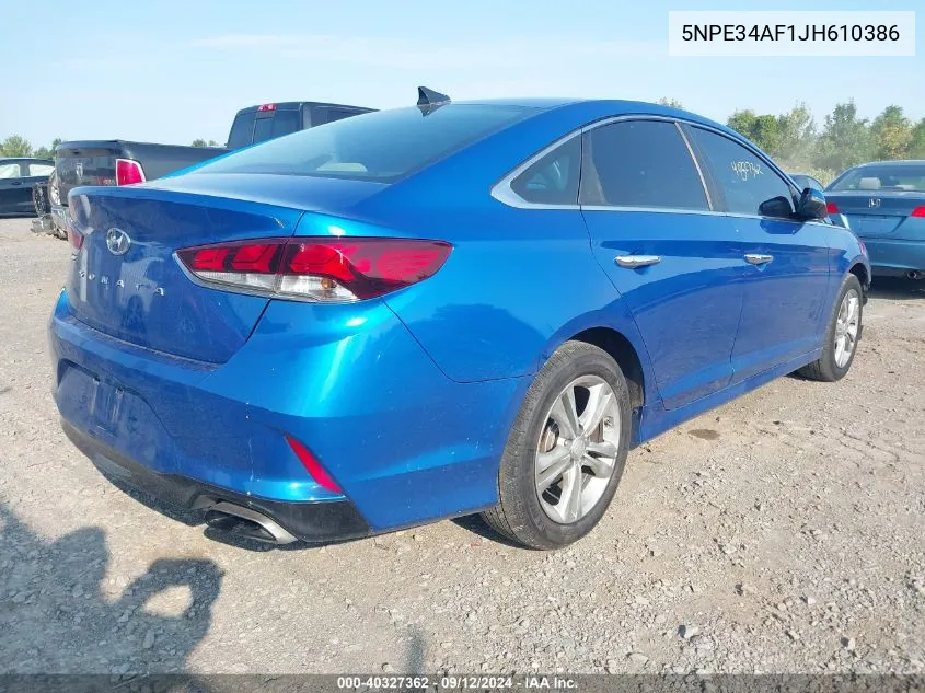 5NPE34AF1JH610386 2018 Hyundai Sonata Sport/Limited/Sel