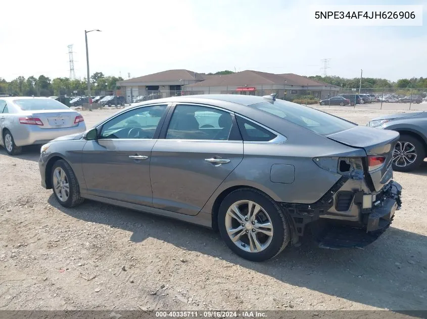 2018 Hyundai Sonata Sel VIN: 5NPE34AF4JH626906 Lot: 40335711