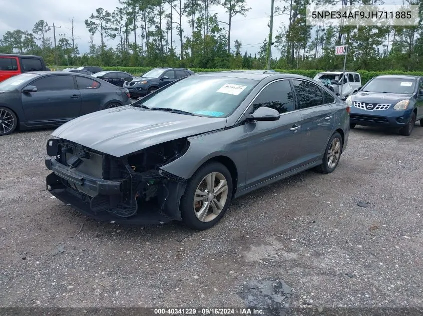 2018 Hyundai Sonata Sport/Limited/Sel VIN: 5NPE34AF9JH711885 Lot: 40341229