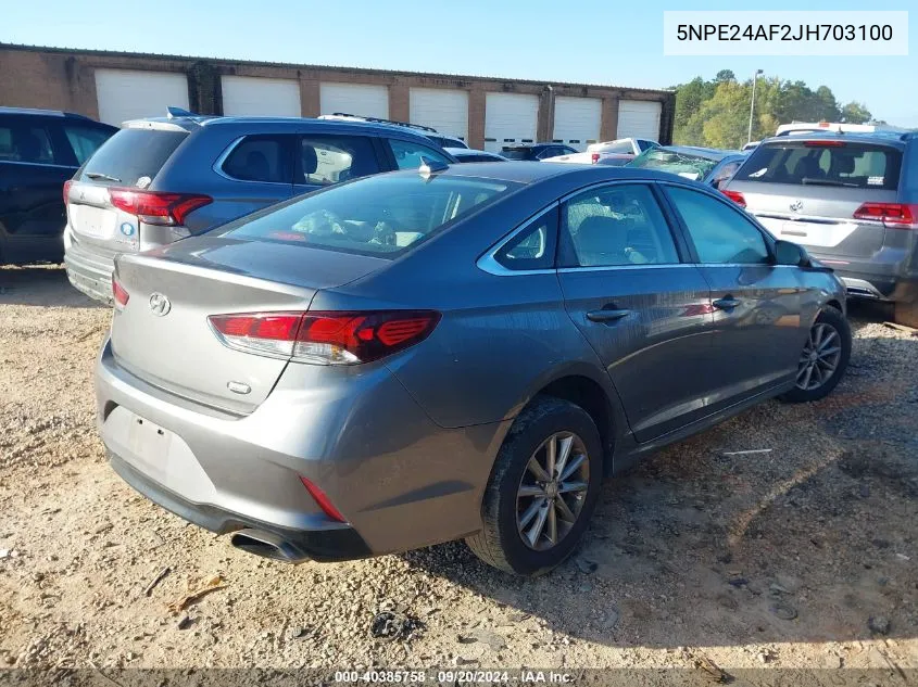 2018 Hyundai Sonata Se VIN: 5NPE24AF2JH703100 Lot: 40385758