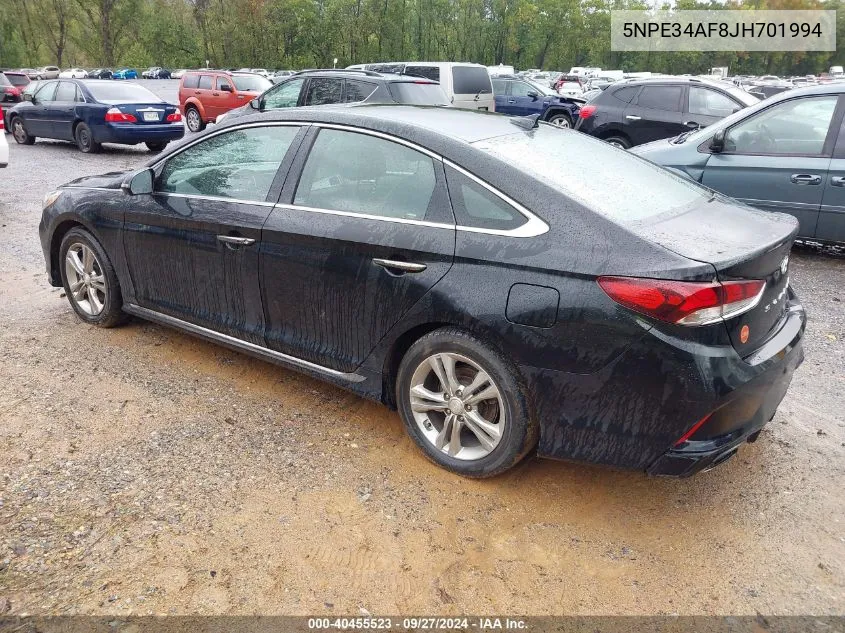 2018 Hyundai Sonata Sport+ VIN: 5NPE34AF8JH701994 Lot: 40455523