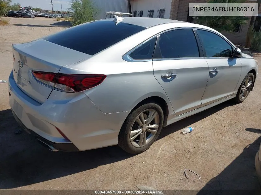 2018 Hyundai Sonata Sport/Limited/Sel VIN: 5NPE34AF8JH686316 Lot: 40457908