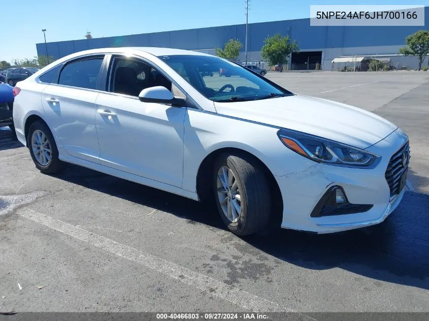 2018 Hyundai Sonata Se VIN: 5NPE24AF6JH700166 Lot: 40466803