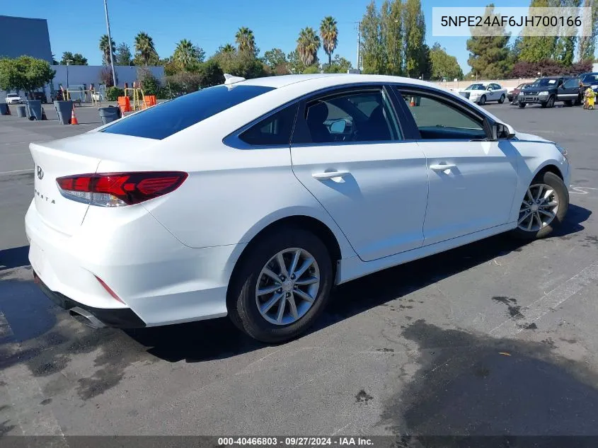 2018 Hyundai Sonata Se VIN: 5NPE24AF6JH700166 Lot: 40466803