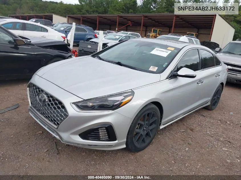 2018 Hyundai Sonata Limited 2.0T VIN: 5NPE34AB2JH633172 Lot: 40480090