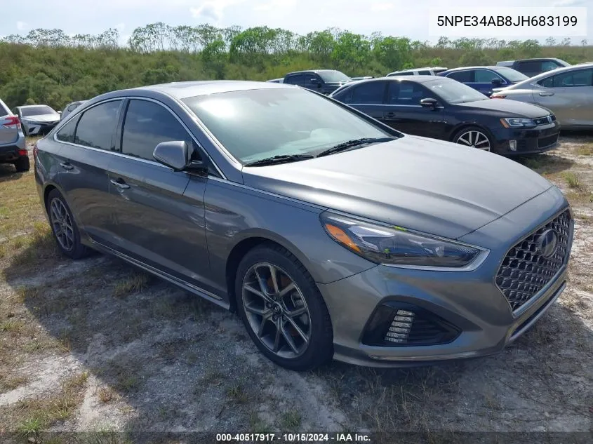 2018 Hyundai Sonata Limited 2.0T VIN: 5NPE34AB8JH683199 Lot: 40517917