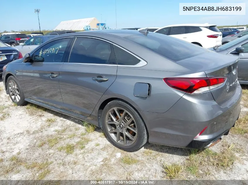 2018 Hyundai Sonata Limited 2.0T VIN: 5NPE34AB8JH683199 Lot: 40517917