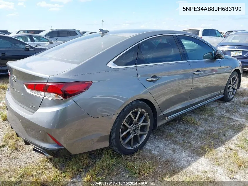 2018 Hyundai Sonata Limited 2.0T VIN: 5NPE34AB8JH683199 Lot: 40517917